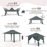 13x13 Pop Up Gazebo with 4 Wall Panels with 169 sqft of Shade - Eagle Peak Custom Canopy Tent