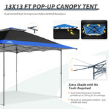 13x13 Straight Leg Pop Up Canopy Tent with 169 sqft of Shade - Eagle Peak Custom Canopy Tent