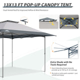 13x13 Straight Leg Pop Up Canopy Tent with 169 sqft of Shade - Eagle Peak Custom Canopy Tent
