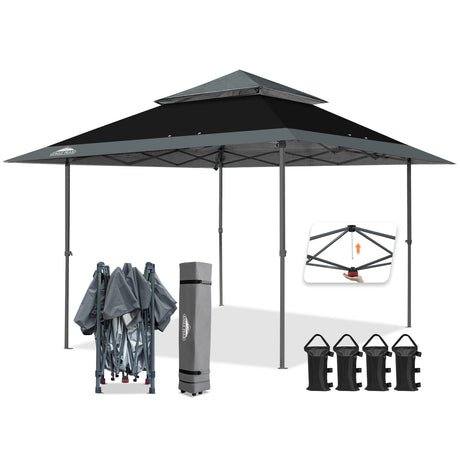 13x13 Straight Leg Pop Up Canopy Tent with 169 sqft of Shade - Eagle Peak Custom Canopy Tent