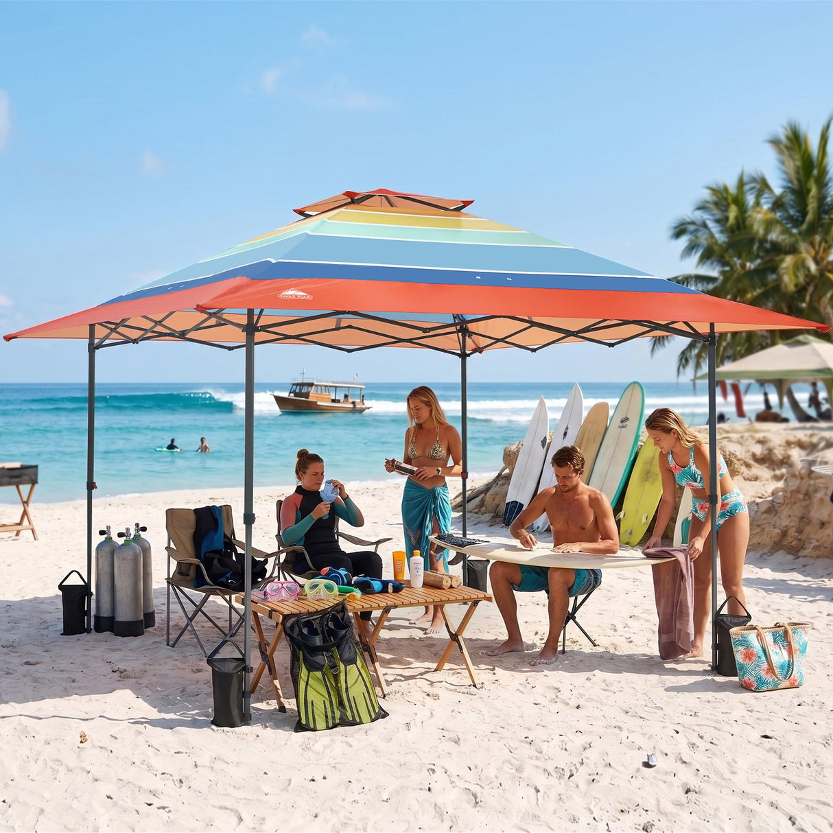 13x13 Straight Leg Pop Up Canopy Tent with 169 sqft of Shade - Eagle Peak®