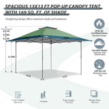 13x13 Straight Leg Pop Up Canopy Tent with 169 sqft of Shade - Eagle Peak Custom Canopy Tent