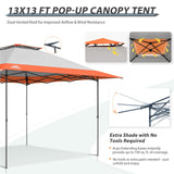 13x13 Straight Leg Pop Up Canopy Tent with 169 sqft of Shade - Eagle Peak Custom Canopy Tent