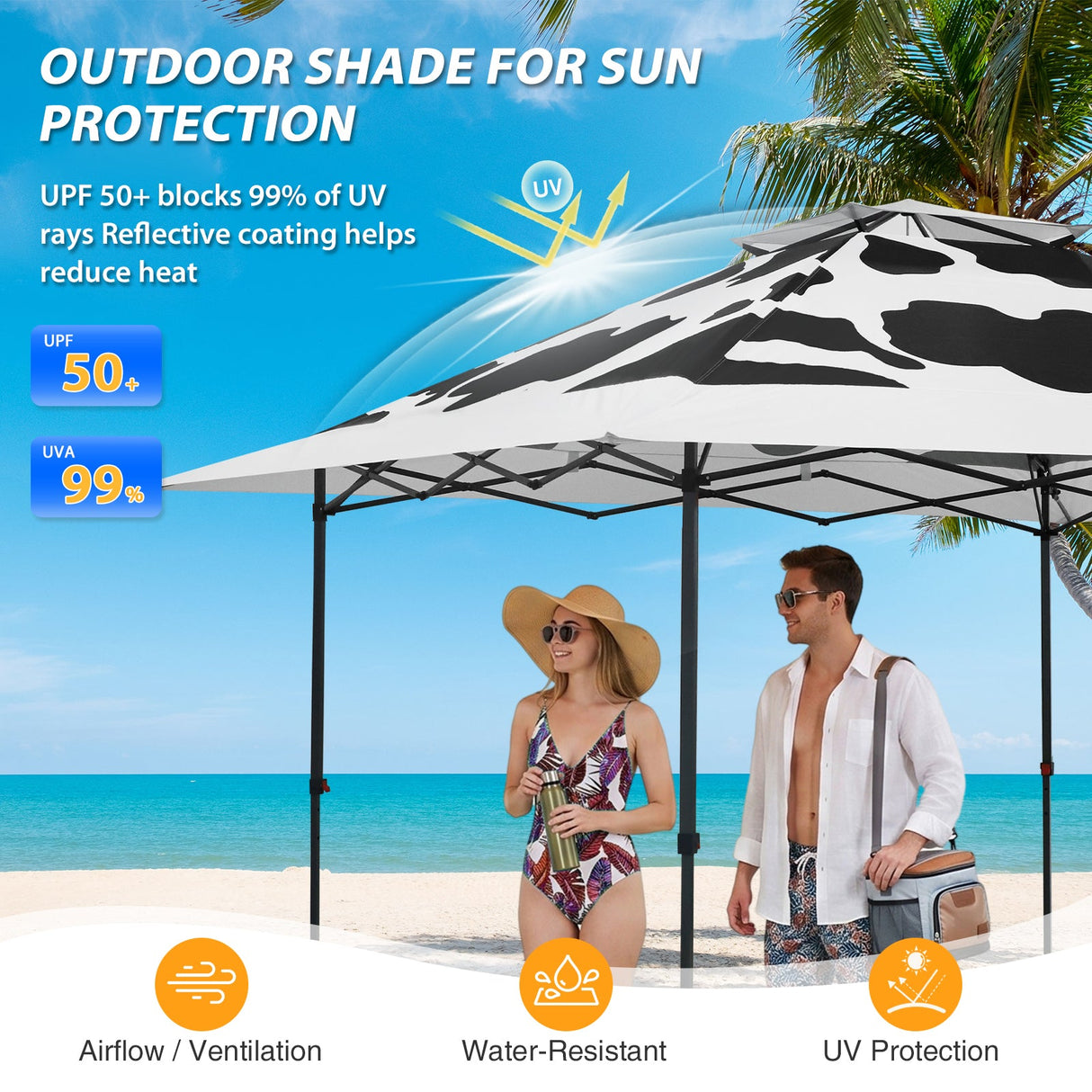 13x13 Straight Leg Pop Up Canopy Tent with 169 sqft of Shade - Eagle Peak®