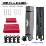 13x13 Straight Leg Pop Up Canopy Tent with 169 sqft of Shade - Eagle Peak Custom Canopy Tent