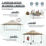13x13 Straight Leg Pop Up Canopy Tent with 169 sqft of Shade - Eagle Peak Custom Canopy Tent