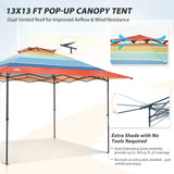 13x13 Straight Leg Pop Up Canopy Tent with 169 sqft of Shade - Eagle Peak®