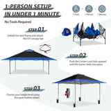 13x13 Straight Leg Pop Up Canopy Tent with 169 sqft of Shade - Eagle Peak Custom Canopy Tent