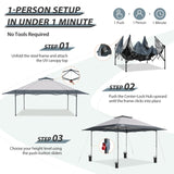13x13 Straight Leg Pop Up Canopy Tent with 169 sqft of Shade - Eagle Peak Custom Canopy Tent