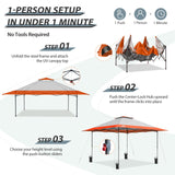 13x13 Straight Leg Pop Up Canopy Tent with 169 sqft of Shade - Eagle Peak Custom Canopy Tent