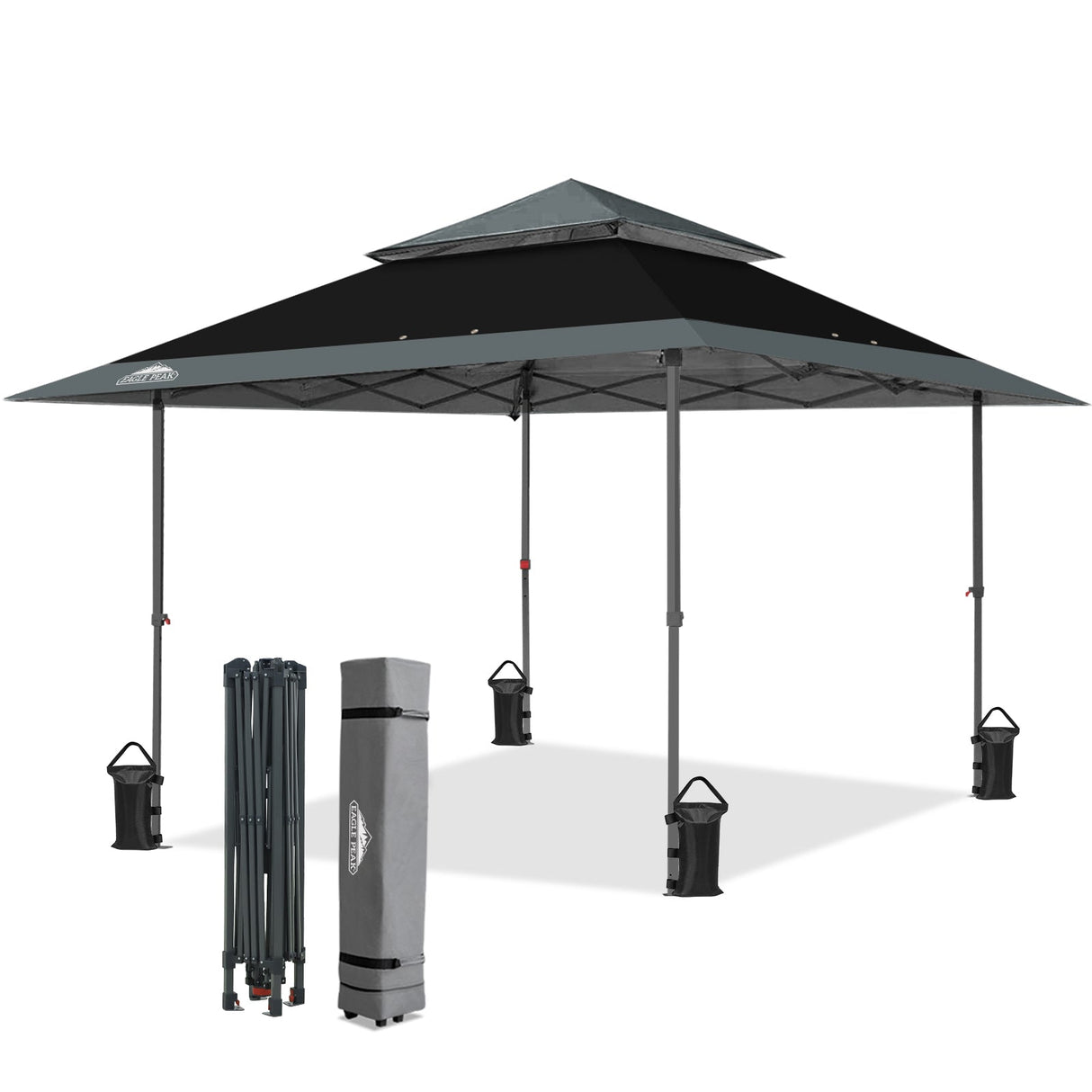 13x13 Straight Leg Pop Up Canopy Tent with 169 sqft of Shade - Eagle Peak®