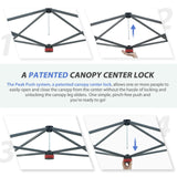 13x13 Straight Leg Pop Up Canopy Tent with 169 sqft of Shade - Eagle Peak Custom Canopy Tent