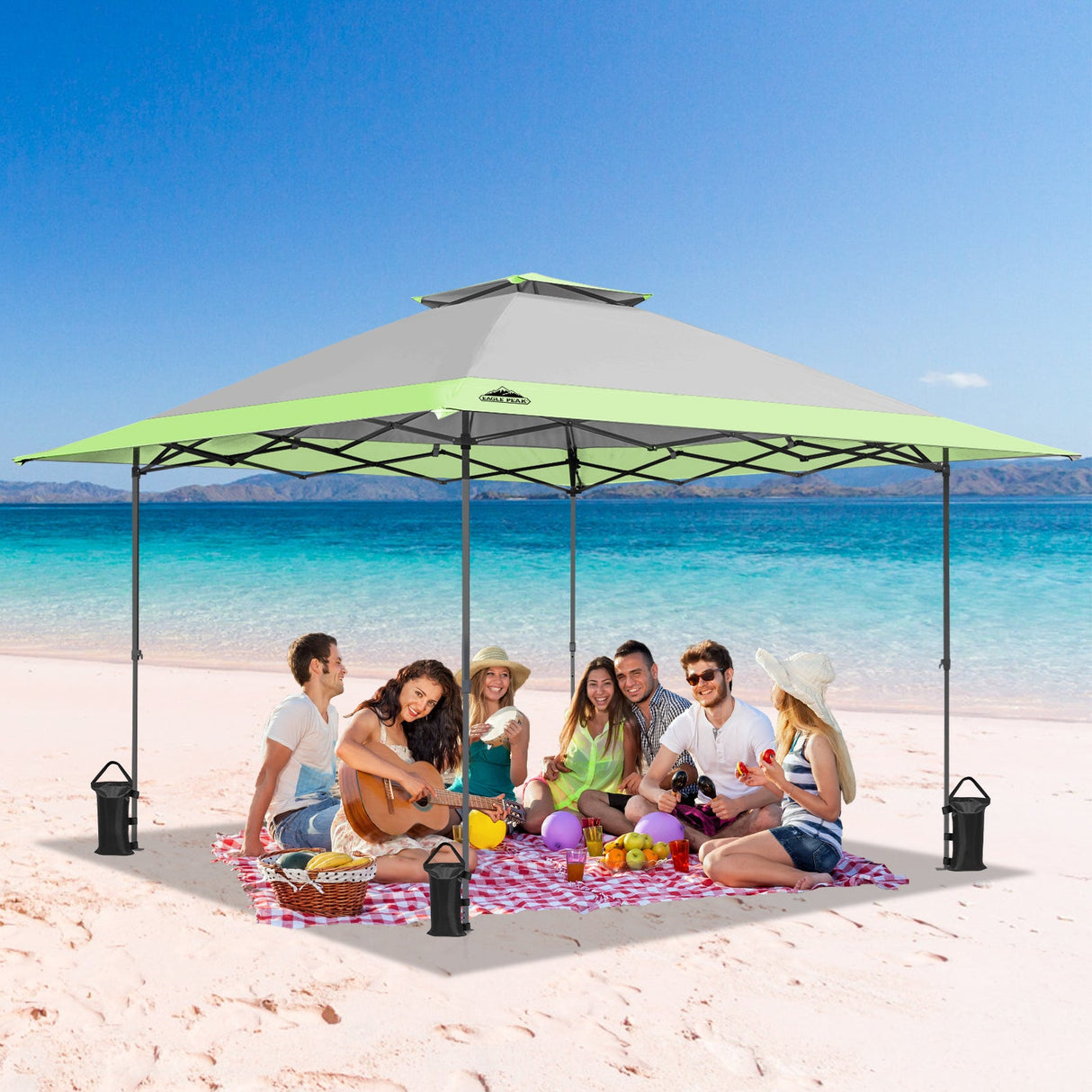 13x13 Straight Leg Pop Up Canopy Tent with 169 sqft of Shade - Eagle Peak Custom Canopy Tent