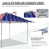 13x13 Straight Leg Pop Up Canopy Tent with 169 sqft of Shade - Eagle Peak Custom Canopy Tent