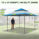 13x13 Straight Leg Pop Up Canopy Tent with 169 sqft of Shade - Eagle Peak®