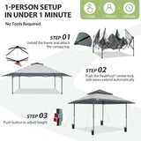 13x13 Straight Leg Pop Up Canopy Tent with 169 sqft of Shade - Eagle Peak®