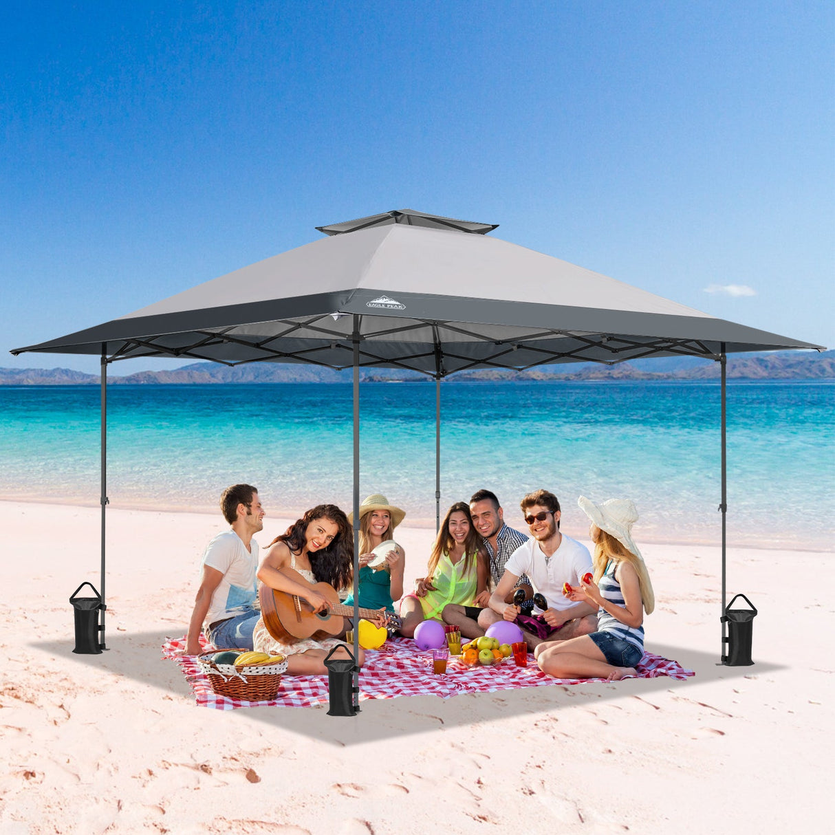 13x13 Straight Leg Pop Up Canopy Tent with 169 sqft of Shade - Eagle Peak Custom Canopy Tent