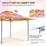 13x13 Straight Leg Pop Up Canopy Tent with 169 sqft of Shade - Eagle Peak®