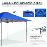 13x13 Straight Leg Pop Up Canopy Tent with 169 sqft of Shade - Eagle Peak Custom Canopy Tent