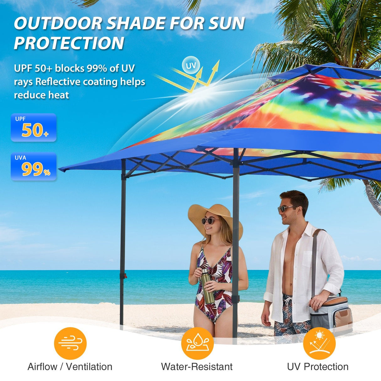13x13 Straight Leg Pop Up Canopy Tent with 169 sqft of Shade - Eagle Peak®