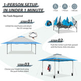 13x13 Straight Leg Pop Up Canopy Tent with 169 sqft of Shade - Eagle Peak Custom Canopy Tent