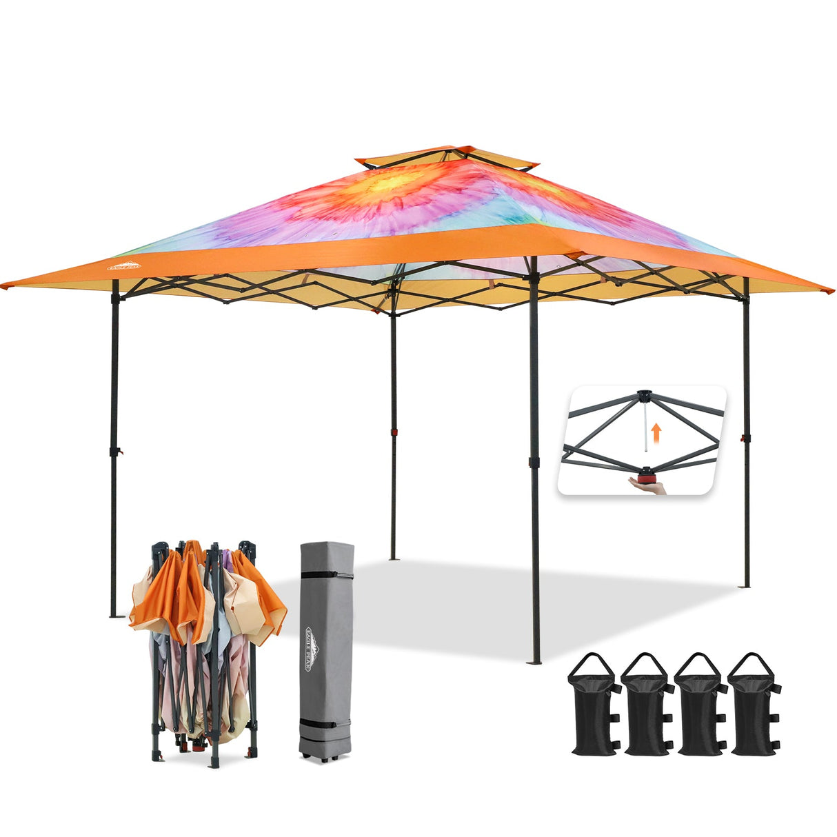13x13 Straight Leg Pop Up Canopy Tent with 169 sqft of Shade - Eagle Peak®
