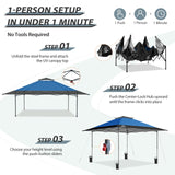 13x13 Straight Leg Pop Up Canopy Tent with 169 sqft of Shade - Eagle Peak Custom Canopy Tent