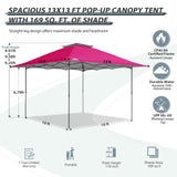 13x13 Straight Leg Pop Up Canopy Tent with 169 sqft of Shade - Eagle Peak Custom Canopy Tent