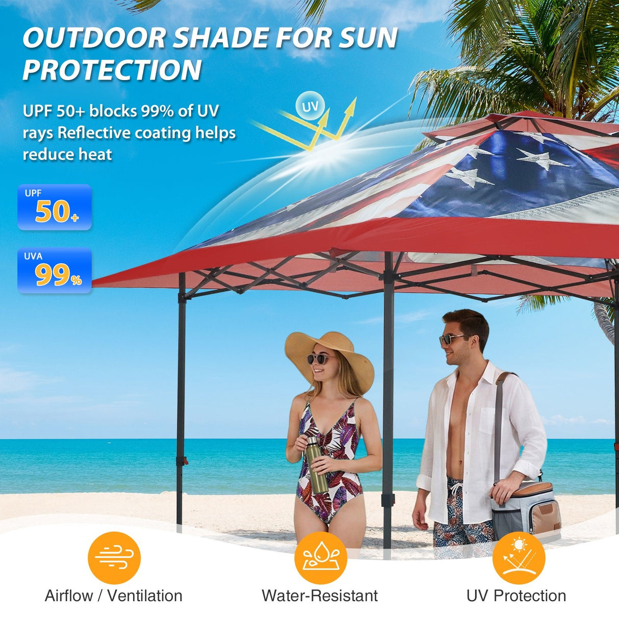 13x13 Straight Leg Pop Up Canopy Tent with 169 sqft of Shade - Eagle Peak®