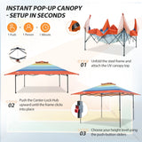 13x13 Straight Leg Pop Up Canopy Tent with 169 sqft of Shade - Eagle Peak