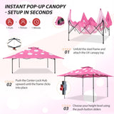 13x13 Straight Leg Pop Up Canopy Tent with 169 sqft of Shade - Eagle Peak®