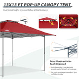 13x13 Straight Leg Pop Up Canopy Tent with 169 sqft of Shade - Eagle Peak Custom Canopy Tent