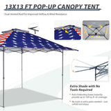 13x13 Straight Leg Pop Up Canopy Tent with 169 sqft of Shade - Eagle Peak Custom Canopy Tent
