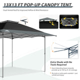 13x13 Straight Leg Pop Up Canopy Tent with 169 sqft of Shade - Eagle Peak Custom Canopy Tent