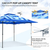 13x13 Straight Leg Pop Up Canopy Tent with 169 sqft of Shade - Eagle Peak®