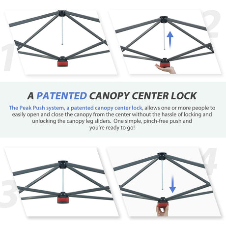 13x13 Straight Leg Pop Up Canopy Tent with 169 sqft of Shade - Eagle Peak Custom Canopy Tent