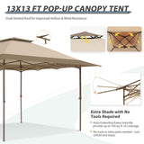 13x13 Straight Leg Pop Up Canopy Tent with 169 sqft of Shade - Eagle Peak Custom Canopy Tent