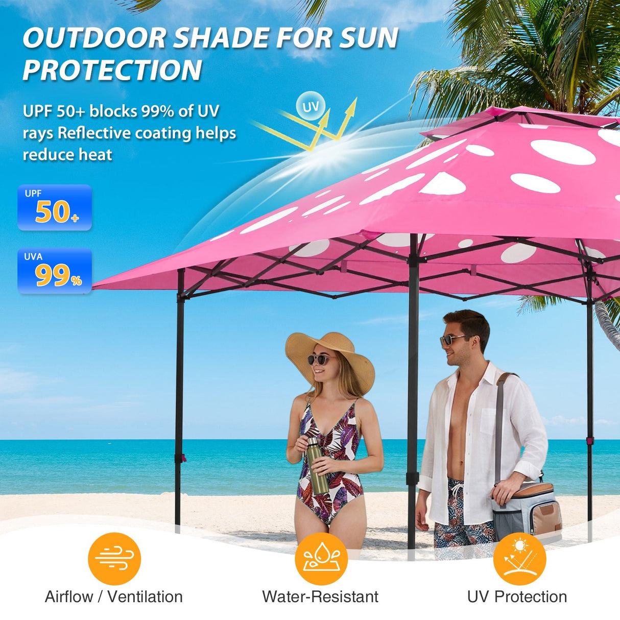 13x13 Straight Leg Pop Up Canopy Tent with 169 sqft of Shade - Eagle Peak®