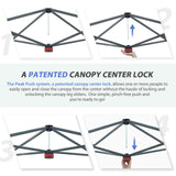 13x13 Straight Leg Pop Up Canopy Tent with 169 sqft of Shade - Eagle Peak Custom Canopy Tent