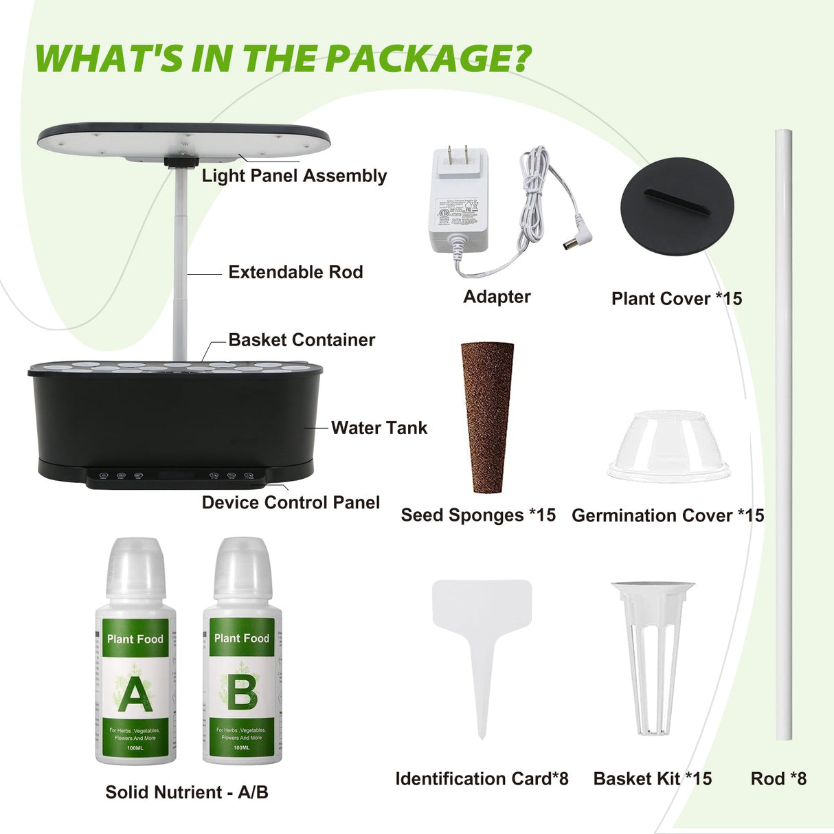 15 Pods Hydroponics Growing System with WiFi - Eagle Peak Custom Canopy Tent