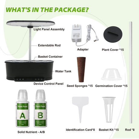 15 Pods Hydroponics Growing System with WiFi - Eagle Peak Custom Canopy Tent