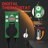 1500W Greenhouse Heater with Thermostat,black - Eagle Peak Custom Canopy Tent