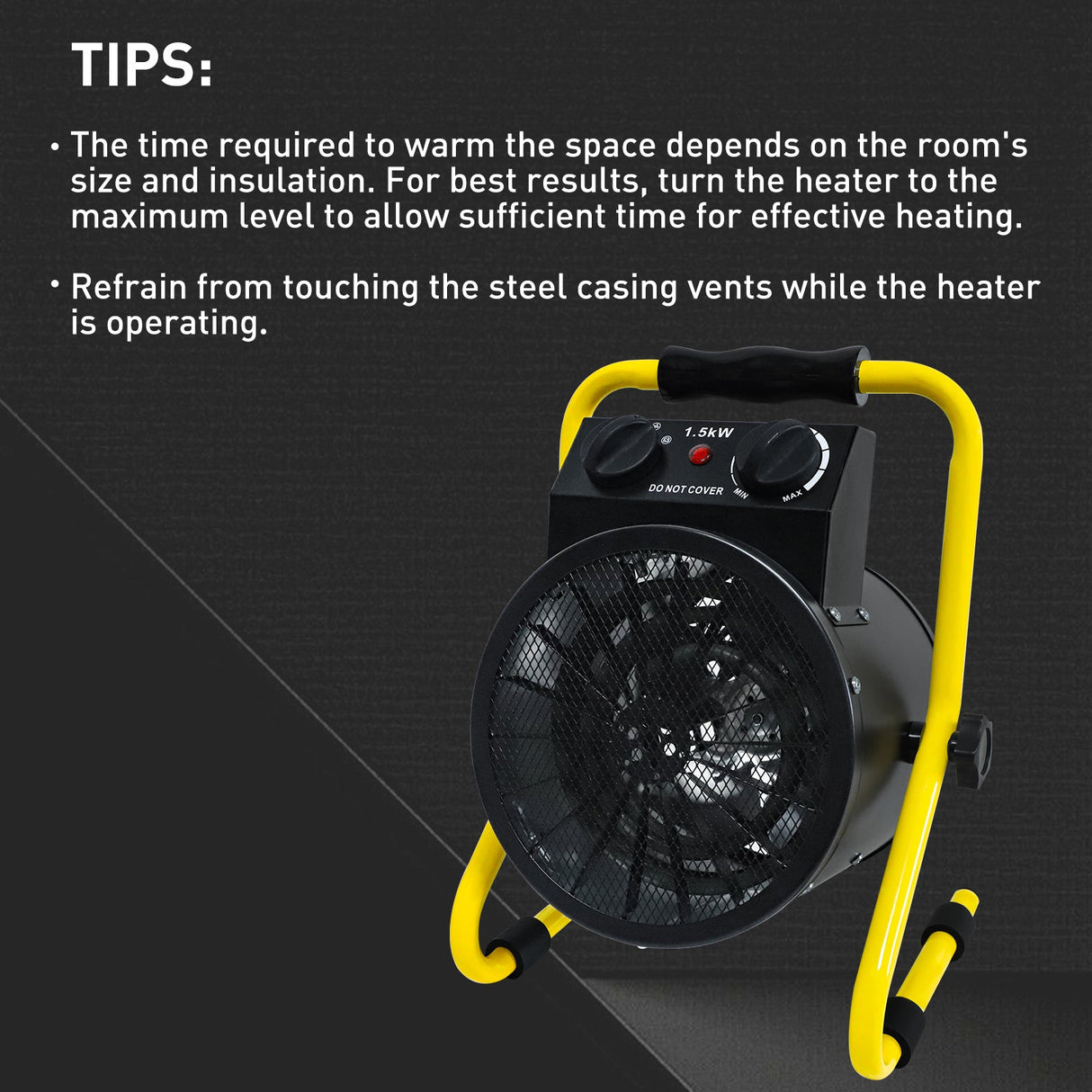 1500W Greenhouse Heater w/thermostat - Eagle Peak Custom Canopy Tent