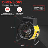 1500W Outdoor Heater, 1/2 Pack, Yellow - Eagle Peak Custom Canopy Tent