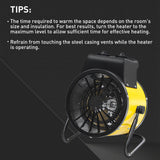 1500W Outdoor Heater with Thermostat, Yellow - Eagle Peak Custom Canopy Tent