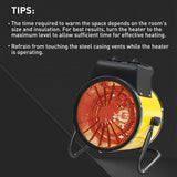 1500W Outdoor Heater with Thermostat, Yellow - Eagle Peak Custom Canopy Tent
