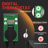 1500W Outdoor Heater with Thermostat, Yellow - Eagle Peak Custom Canopy Tent