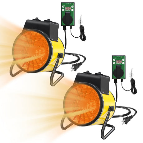 1500W Outdoor Heater with Thermostat, Yellow - Eagle Peak Custom Canopy Tent