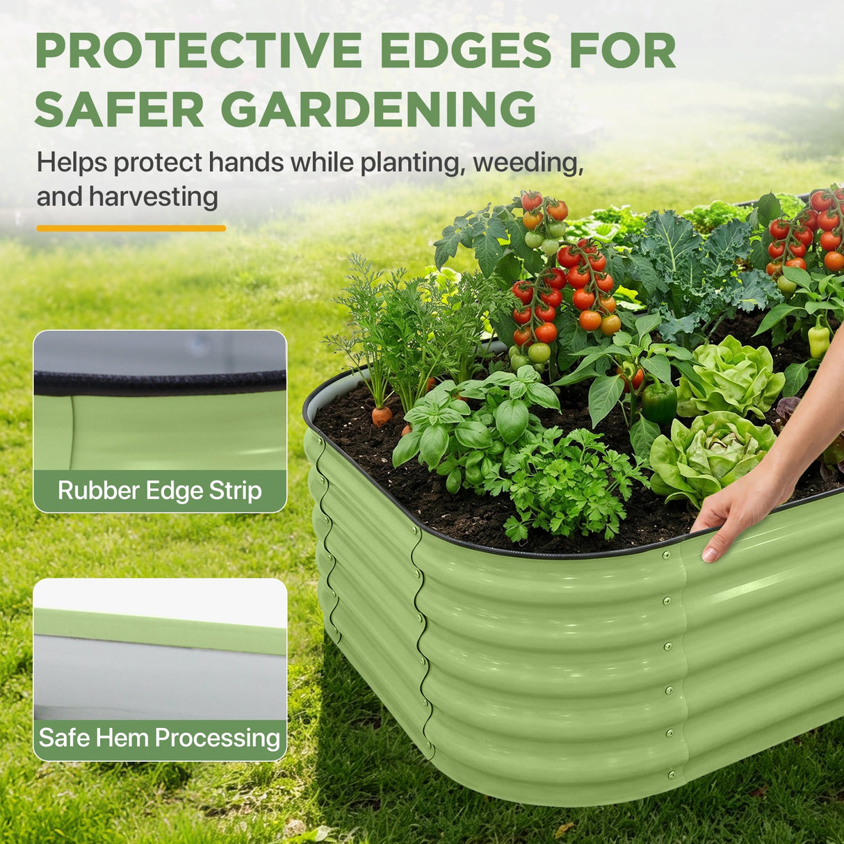 17'' Tall Outdoor Raised Garden Bed Planter - Eagle Peak®