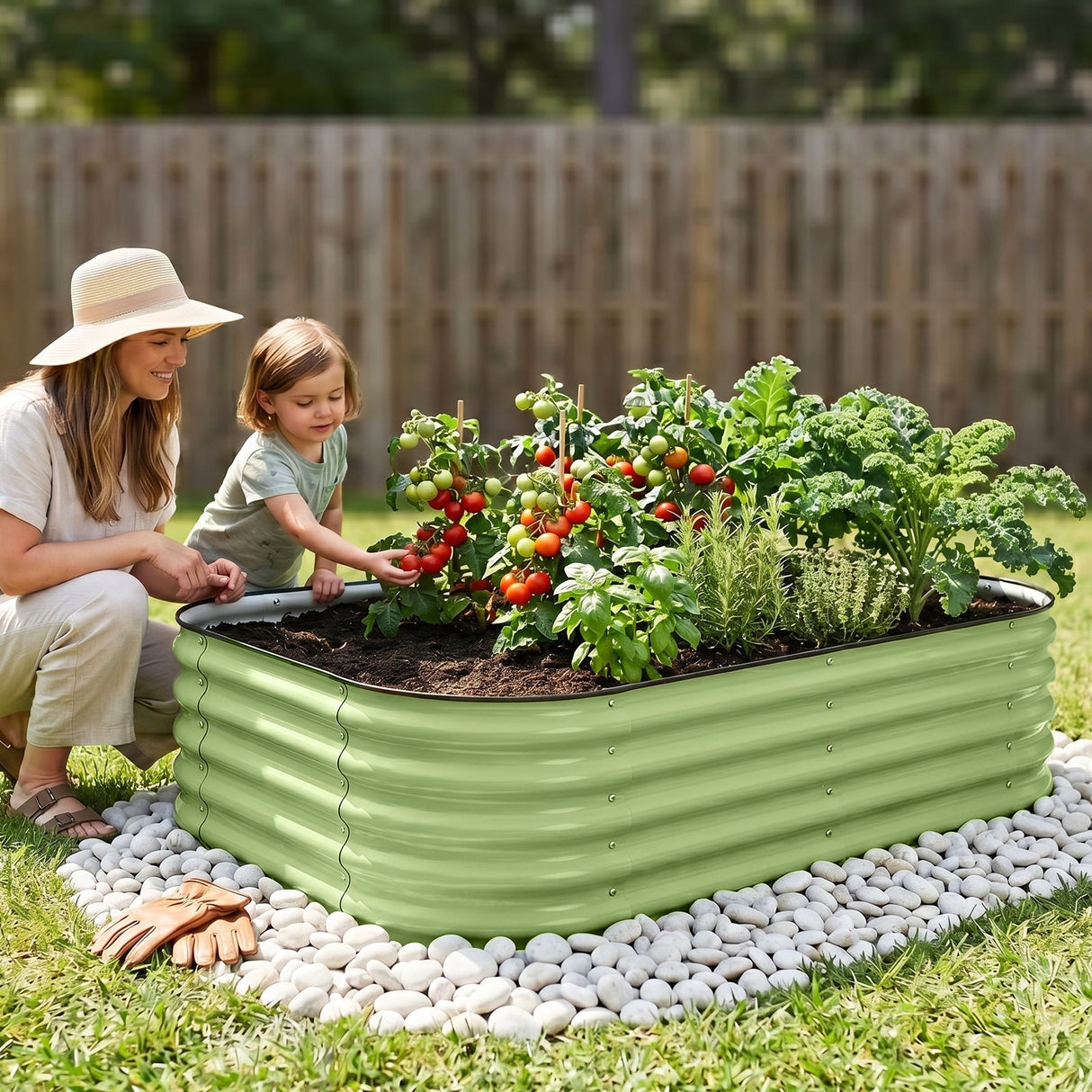 17'' Tall Outdoor Raised Garden Bed Planter - Eagle Peak®